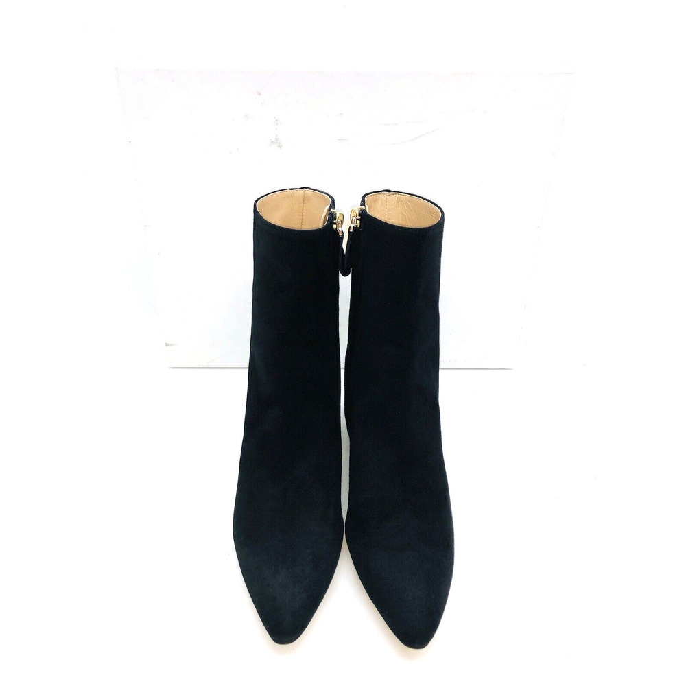 Chloe Lauren Suede Pointed Toe Ankle Boots - Black , US 7 / EUR 37 - Picture 3 of 11